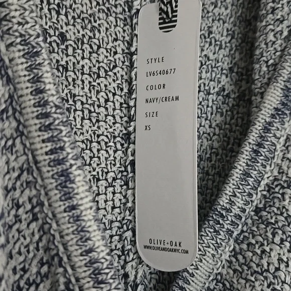 Olive + Oak Knit Waterfall Sleeveless Duster Shawl Cardigan size XS - Picture 7 of 10